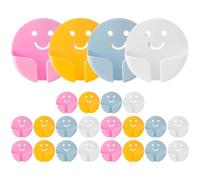 Garneck Soportes para Enchufes de Alimentación Adhesivos 24 Piezas (,) sin Perforación, Ganchos Organizadores de Cables para Pared, Almacenamiento en Cocina y Hogar