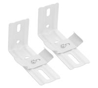 Garneck Soportes para Persianas Verticales L, Hierro, 2 Piezas, Montaje | Ranuras Ajustables, Fijación en Pared o Marco, Blanco, Uso Residencial, para Cabezal y Ventana