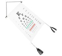 Garneck Tabla de Prueba Visual Colgante para Examen de Ojos Gráfico Óptico Reutilizable de Algodón y Madera Cuadro Práctico para Agudeza Visual Hogar y Educación