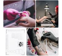 Garneck Tapete de Silicona para Uñas Flexible Tamaño E Almohadilla para Estampar Esmalte y Práctica de Manicura Guía para Pegatinas y Protección de Mesa Herramienta de Nail Art para