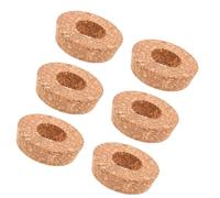 Garneck Tapones de Corcho para Jarrones Hidropónicos 6 Piezas, Tapones con Orificio de 6.5 Cm, Tapa de Corcho Transparente para Terrarios Colgantes, Accesorios para Plantas y Jardinería