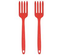 Garneck Tenedores de Silicona para Pasta 2 Piezas, Ergonómicos y Reutilizables Superficie Suave, Ideales para Servir Espaguetis y Utensilios de Cocina Seguros