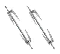 Garneck Tenedores Giratorios 2 Piezas, Fáciles de Usar y Limpiar de Acero Inoxidable para Barbacoa Ideales para Pollo y Cerdo en Fiestas de Barbacoa en Casa