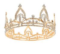 Garneck Tiaras de Princesa de Novia Elegante Redondas con Gemas de Imitación para Bodas Fiestas de Cumpleaños y Eventos para Mujer