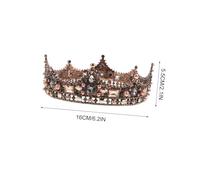 Garneck Tiaras Vintage Barroca Negra para Mujer, Tiara Redonda de Novia Elegante, Accesorio para Bodas y Fiestas, Tocado de Reina Nupcial, Diseño Clásico Retro, Adecuado para Eventos