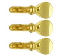 Garneck Tornillos de Cuello Metálicos Dorados para Saxofón, Accesorio de Repuesto 3 Piezas, Tornillo de Mástil Resistente para Saxófono, Uso Profesional en Instrumentos Musicales