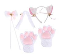 Garneck Traje De Chica Gato Conjunto Disfraz Cosplay Diadema Orejas Gato Rabo Pata Pajarita Mujer Fiesta Disfraces Accesorios