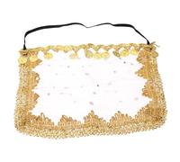 Garneck Velo Tribal Facial para Danza del Vientre Mujer, Accesorio de Cosplay Rosa con Lentejuelas, 1 Pieza para Disfraz y Presentaciones Escénicas