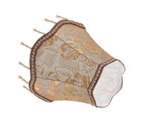 Garneck Vintage European Cloth Lamp Shade Victorian Style Flower Pattern With Bead Fringe Soft Fabric For Table Bedside And Floor Lamps Warm Diffused Lighting For Living And Bedroom