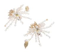 Garneck Zapatos De Novia Hebillas De Moda Adornos De Perlas De Simulación Extraíbles Decoraciones De Zapatos Gemas De Imitación Para Mujer Uso Boda