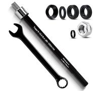 GARNELRHUN Eje tubular remolque para bicicleta M12 x 1,5 160-178 mm, eje pasante, longitud de eje ajustable, eje insertable compatible con la mayoría de acoplamientos de remolque de bicicleta - Para