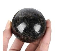 Garnet Ornaments Stone Polished and Polished Artworks Crafts,Black,50~60mm 210~380g