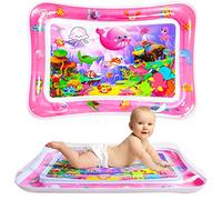 GARNHLOB Alfombra de Agua para Bebés, 70x50 cm Colchoneta de Agua Inflable con Promesa Climática Amigable, Seguro Water Mat Juguete Sensorial para Bebé de 3 a 36 Meses Regalo de Navidad (Rosa)
