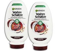 Garnier - Acondicionador de leche de coco y macadamia para cabello normal y seco, 2 unidades de 200 ml