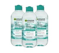 Garnier Agua Micelar Aloe Hialurónico Todo en 1 para todo tipo de pieles, Limpia + Desmaquilla + Rellena rostro, ojos, labios - Sin aclarado 3x400ml