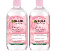 Garnier Agua Micelar con Agua de Rosas Todo en 1 para pieles apagadas y sensibles - Piel más suave al instante - Hipoalergénica - Cruelty-Free International y Vegana 700 ml (Paquete de 2)