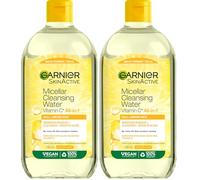 Garnier Agua Micelar con Vitamina C, Limpia, Desmaquilla e Ilumina la Piel Apagada, Fórmula Hipoalergénica, 700 ml (Paquete de 2)