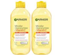 Garnier Agua micelar con vitamina C, limpiador facial y removedor de maquillaje, 13.5 onzas líquidas (400 ml), 2 unidades (el embalaje puede variar)
