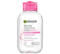 Garnier Agua micelar, limpiador facial y removedor de maquillaje, 3.4 onzas | Limpiador hidratante todo en 1, fórmula sin enjuague, adecuado para pieles sensibles, vegano y libre de crueldad animal