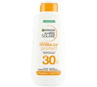 Garnier Ambre Solaire Hydra 24H Protect - Leche SPF30, 175 ml, sin grasa, impermeable, vitamina E, aprobado por Cruelty-Free International