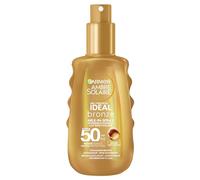 Garnier Ambre Solaire Ideal Bronce Milk in Spray - Spray de protección solar UV para un bronceado radiante, protección solar muy alta, protección solar UPF 50, 1 x 150 ml
