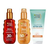 Garnier Ambre Solaire Ideal Bronze Tanning SPF30-50 Bundle