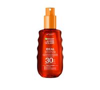 Garnier Ambre Solar - Ideal Bronce - Aceite protector sublimador de bronceado - Alta protección FPS 30 - Enriquecido con vitamina E - No Graso - No pegajoso - Todos los tipos de piel - 150 ml