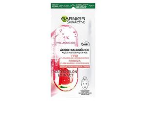 GARNIER Ampoule Mask Mascarilla de Tejido Reafirmante con Ácido Hialurónico & Sandía -Suaviza y rellena la piel, combatiendo los signos de la edad 190 g