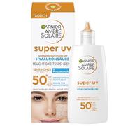 Garnier Antioxidante Super UV Protección Solar Fluid SPF 50+ Crema solar ligera y no grasa con ácido hialurónico Ambre Solaire 40ml