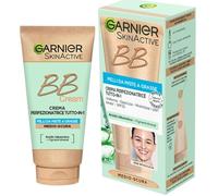 Garnier BB Cream Matificante SkinActive, para piel uniforme y mate, aspecto natural, enriquecida con ácido hialurónico, aloe vera y pigmentos minerales, SPF 25, tono medio