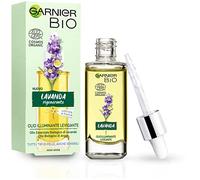 Garnier Bio, Aceite facial iluminador suavizante, aceite esencial de lavanda orgánico y aceite de argán orgánico, apto para todo tipo de pieles, incluso sensibles, 30 ml