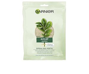 Garnier BIO Esponja Exfoliante Limpiadora de Konjac Natural 100% Vegetal, apta para Pieles Sensibles - 1 unidad