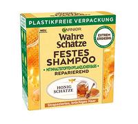 Garnier Champú regenerador de miel con cera de abejas, fortalece, protege y nutre el cabello dañado y quebradizo, tesoros auténticos, 60 g