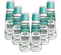 Garnier Champú seco para cabello graso y plano, efecto antigrasa y aumento de volumen, champú con fórmula vegana, Fructis Invisible Coco Water, 6 x 100 ml