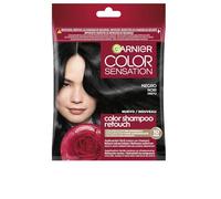 Garnier Color Sensation Champú Retouch Sin Amoníaco, Tono 1.0 Black | Champú de color retoca raíces, Sin amoníaco, Cobertura de canas, Negro, Color Sensation