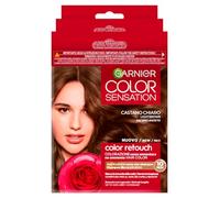 Garnier Color Sensation Color Retouch - Tinte permanente para el cabello ideal para el crecimiento del cabello blanco, fácil aplicación, color marrón claro, paquete de 3 colores