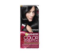 Garnier Color Sensation Coloration - Negro 1.0 - Tinte permanente en crema - para todo tipo de cabello - Color hasta 10 semanas y cubre el cabello blanco 100%