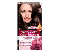 Garnier Color Sensation, intensa tintura permanente en crema, marrón oscuro, pack de 3