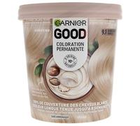 Garnier - Coloración permanente del cabello - Sin amoniaco - 90% ingredientes naturales - Manteca de karité - 100% cobertura para cabello blanco - Good Bond Light Vanilla 9.1