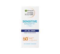 Garnier Crema de gel SPF 50+ con protección solar para pieles brillantes, sensibles y tolerantes al sol, Ambre Solaire Sensitive Expert+, 1 x 50 ml