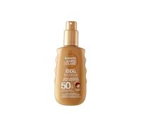 Garnier Crema solar en spray SPF 50+, bronceado intensivo y mejorado, antienvejecimiento, resistente al agua, con complejo Vita-Melanina, Ambre Solaire, Bronce ideal, 150 ml