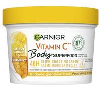 Garnier Cuidado corporal nutritivo para pieles pálidas y secas, mantequilla corporal con mango y vitamina C, para hasta 48 horas de hidratación, superalimento corporal, 1 x 380 ml