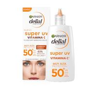 GARNIER DELIAL Crema Facial Fluida Uso Diário Muy Alta Protección Solar FPS50+ AntiManchas Con Vitamina C, Fórmula No Comedogénica 40 ml