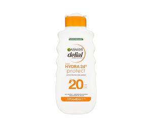 Garnier Delial Hydra 24H Leche Solar Hidratante con Vitamina C FPS20, 175ml | Acabado no Graso, Hidratación 24H, Acabado Invisible, Vitamina C, Glicerina, Resistente al Agua, Delial Hydra 24H