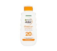 Garnier, Delial Hydra 24H Protect Leche Protectora FPS20, Resistente al Agua y Acabado No Graso, con Vitamina E y Vitamina C, Ligera Hidratación 24 Horas, 175ml