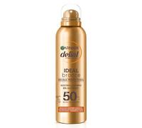 Garnier Delial Ideal Bronze Bruma Protectora Bronceadora [0% Alcohol]. Muy Alta Protección FPS 50. Secado rápido. Para cuerpo y rostro. Invisible para todo tipo de piel. Muy resistente al agua. 150 ml