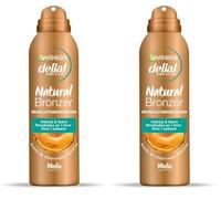 Garnier Delial Natural Bronzer Bruma Autobronceadora Corporal con [Vitamina E + Aceite de Albaricoque]. Tono Medio. Resultado en una hora y dura una semana. Secado rápido. 150 ml (Paquete de 2)