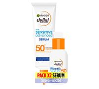Garnier Delial Pack x2 Serum Cuerpo Sensitive Advanced + Serum Facial Inivisble con Ceramidas SPF50+ 125ml +30ml