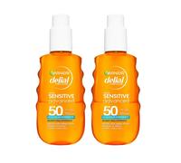 Garnier | Delial Sensitive Advanced Agua Solar Hidratante FPS 50 - Protege, hidrata y refresca con ácido hialurónico. Triple resistencia al agua, al sudor y a la arena. Para el rostro, el cuerpo y el