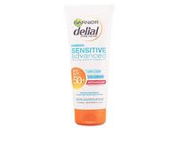 Garnier Delial Sensitive Advanced Crema Solar Muy Alta Protección FPS 50+. Tecnología Netlock. Para pieles claras, sensibles e intolerantes al sol. Muy resistente al agua. 175 ml